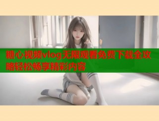 糖心视频vlog无限观看免费下载全攻略轻松畅享精彩内容